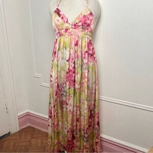 Floral Halter Maxi Dress
